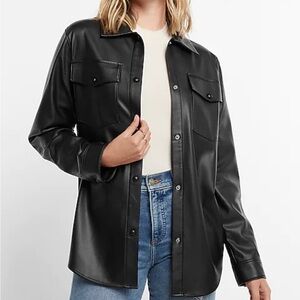 Faux Leather oversized shoes